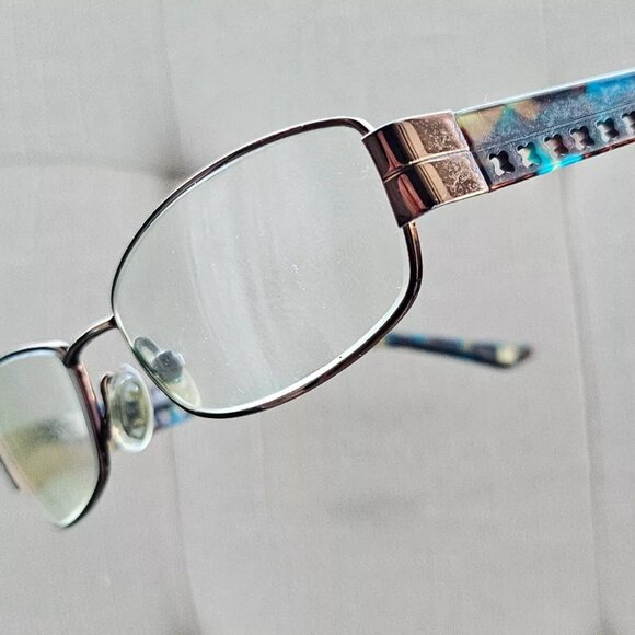 Liz Claiborne Women Glasses Frame Blue Bronze Tone Eyeglasses L392 ORX3 - Picture 2 of 12